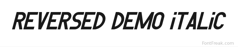 Reversed Demo Italic font preview
