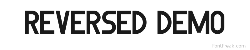 Reversed Demo font preview