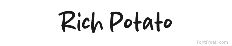 Rich Potato font preview