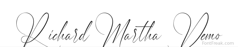 Richard Martha Demo font preview