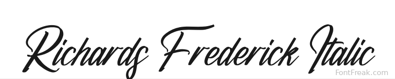 Richards Frederick Italic font preview