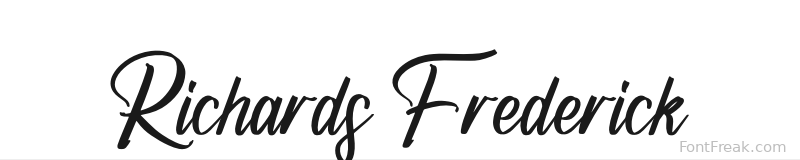Richards Frederick font preview