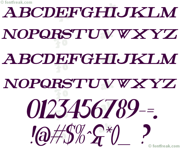 Rider Condensed Bold Italic