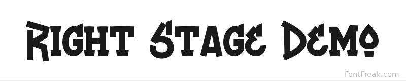 Right Stage Demo font preview