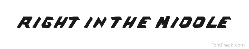 Right in the Middle font preview