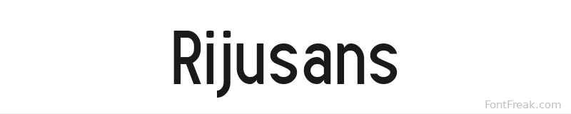 Rijusans font preview