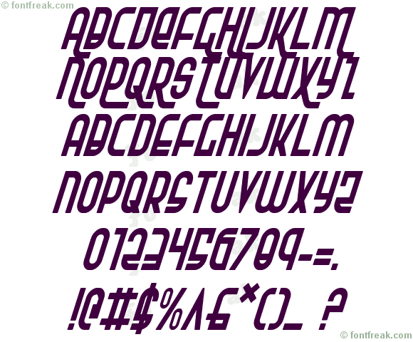 Ro'Ki'Kier Condensed Italic