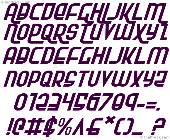 Ro'Ki'Kier Expanded Italic