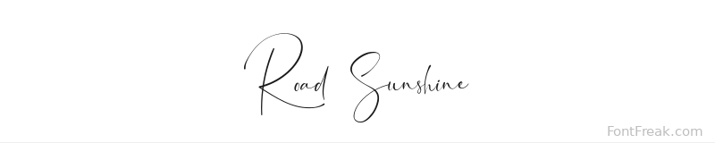 Road Sunshine font preview
