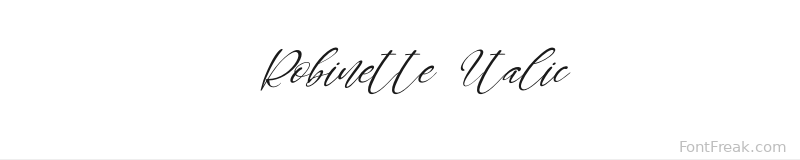 Robinette Italic font preview