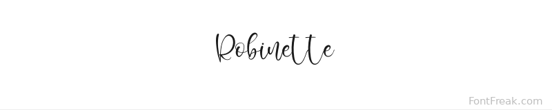Robinette font preview