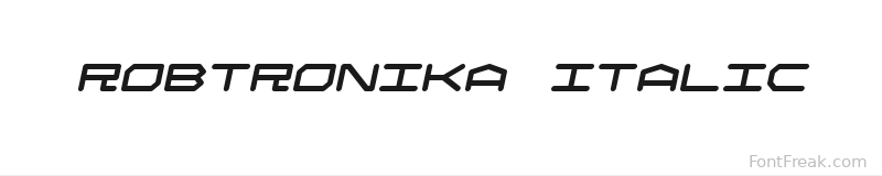 Robtronika Italic font preview