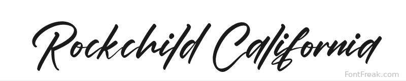 Rockchild California font preview