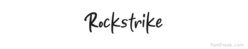 Rockstrike font preview