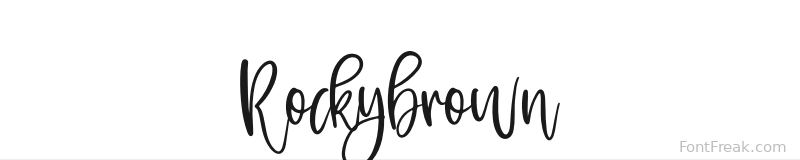 Rockybrown font preview