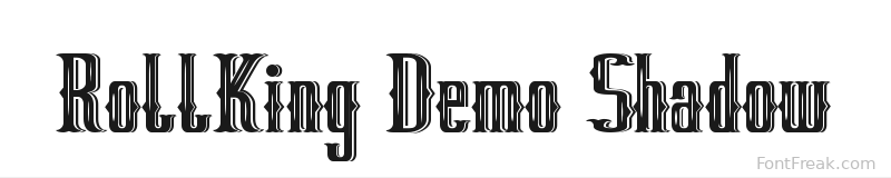 RollKing Demo Shadow font preview
