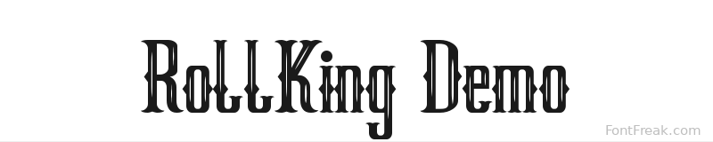 RollKing Demo font preview