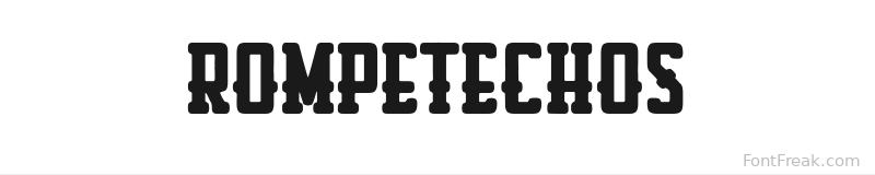 Rompetechos font preview