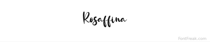 Rosaffina font preview