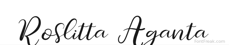 Roslitta Aganta font preview