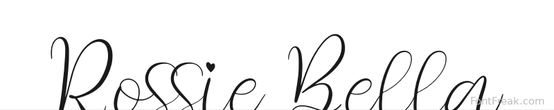Rossie Bella font preview