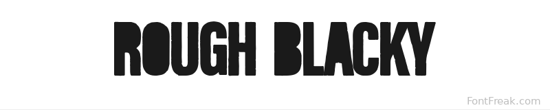 Rough Blacky font preview