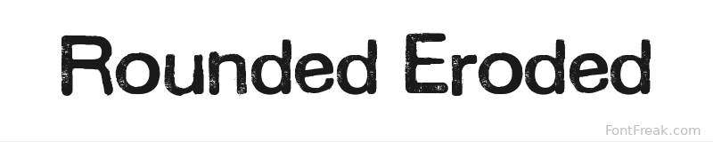 Rounded Eroded font preview