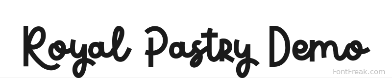Royal Pastry Demo font preview