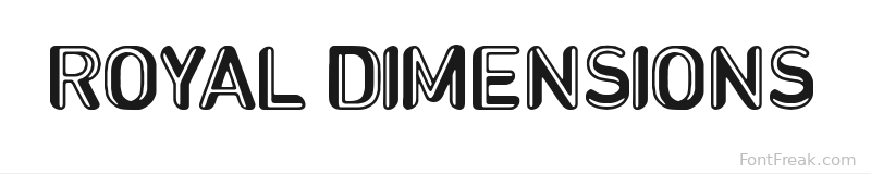 Royal dimensions font preview