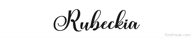 Rubeckia font preview