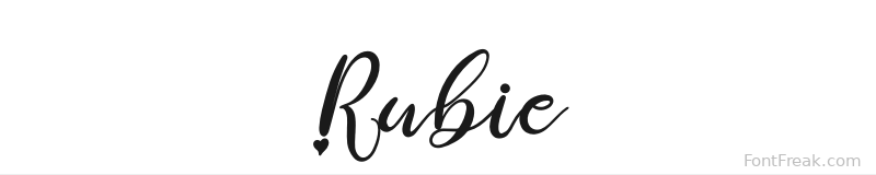 Rubie font preview