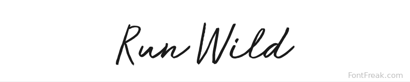 Run Wild font preview