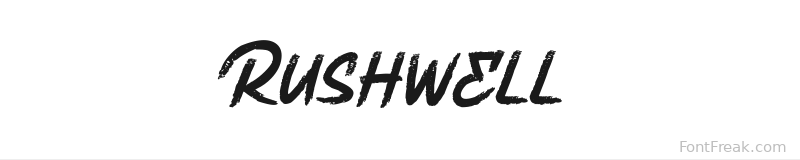 Rushwell font preview