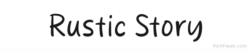 Rustic Story font preview