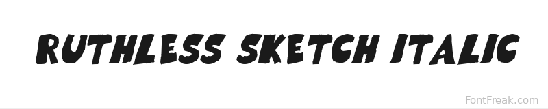 Ruthless Sketch Italic font preview