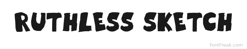 Ruthless Sketch font preview