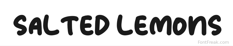 SALTED LEMONS font preview