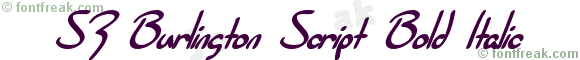 SF Burlington Script Bold Italic