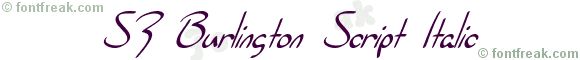 SF Burlington Script Italic