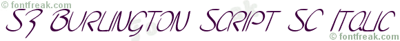 SF Burlington Script SC Italic