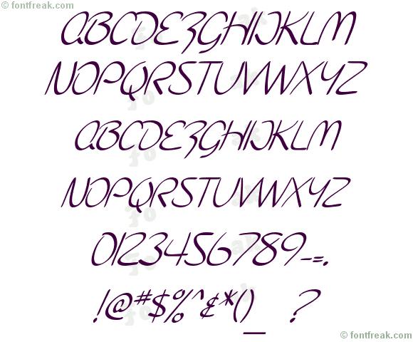 SF Burlington Script SC Italic