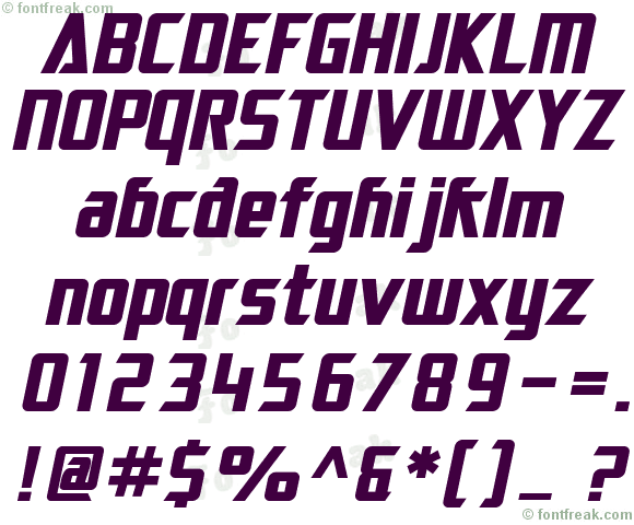 SF Electrotome Bold Oblique