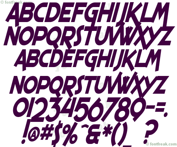 SF Espresso Shack Condensed Bold Italic