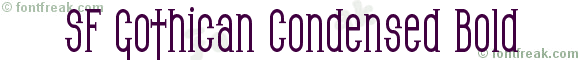 SF Gothican Condensed Bold