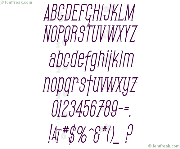 SF Gothican Condensed Oblique