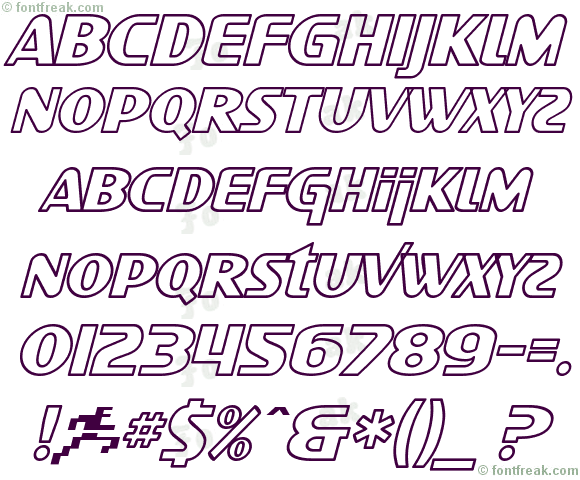 SF Intellivised Outline Italic