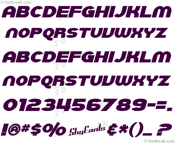 SF Juggernaut Bold Italic