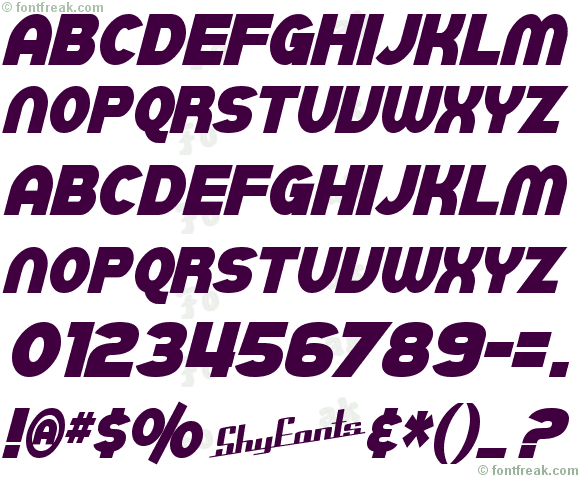 SF Juggernaut Condensed Bold Italic