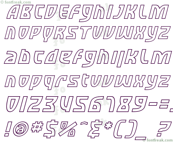 SF Retroesque Outline Italic