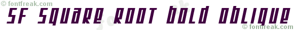 SF Square Root Bold Oblique